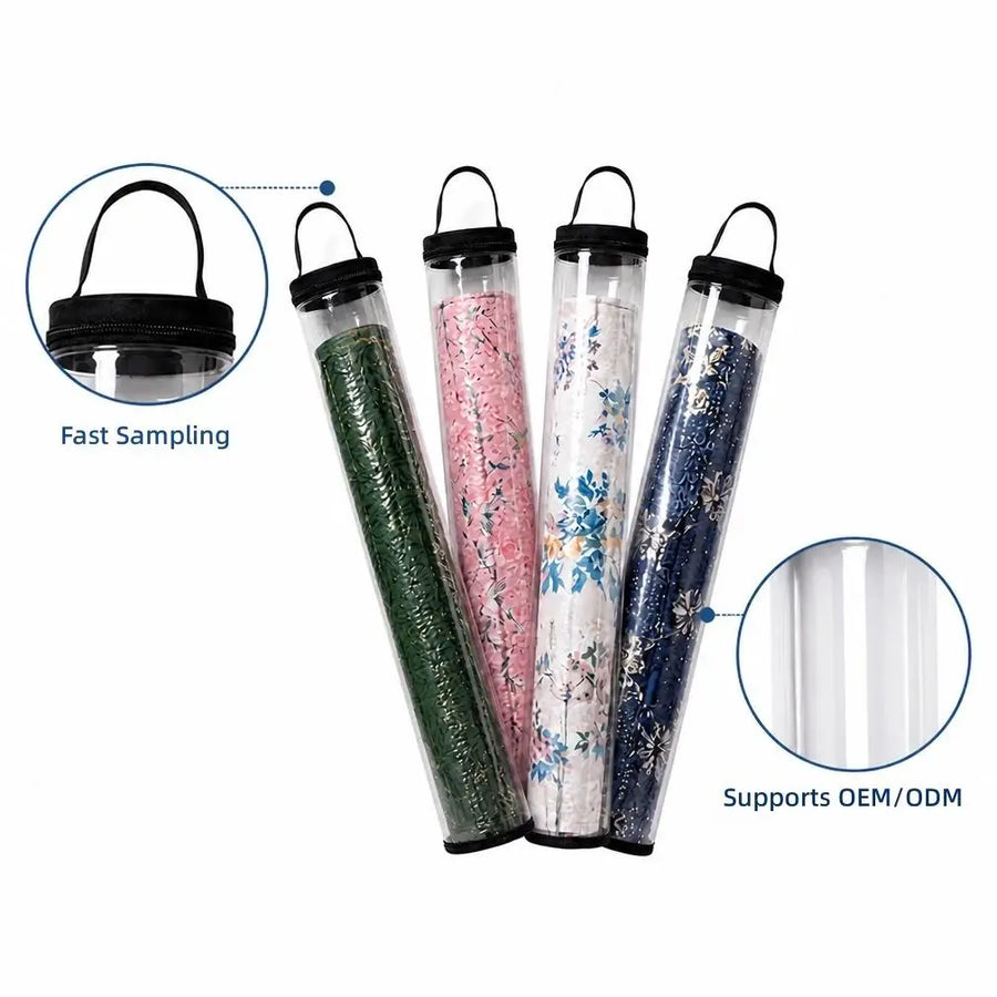 Mahjong Mat Storage Bag with Zipper, Clear PVC, Waterproof Carrying Case, view 3
