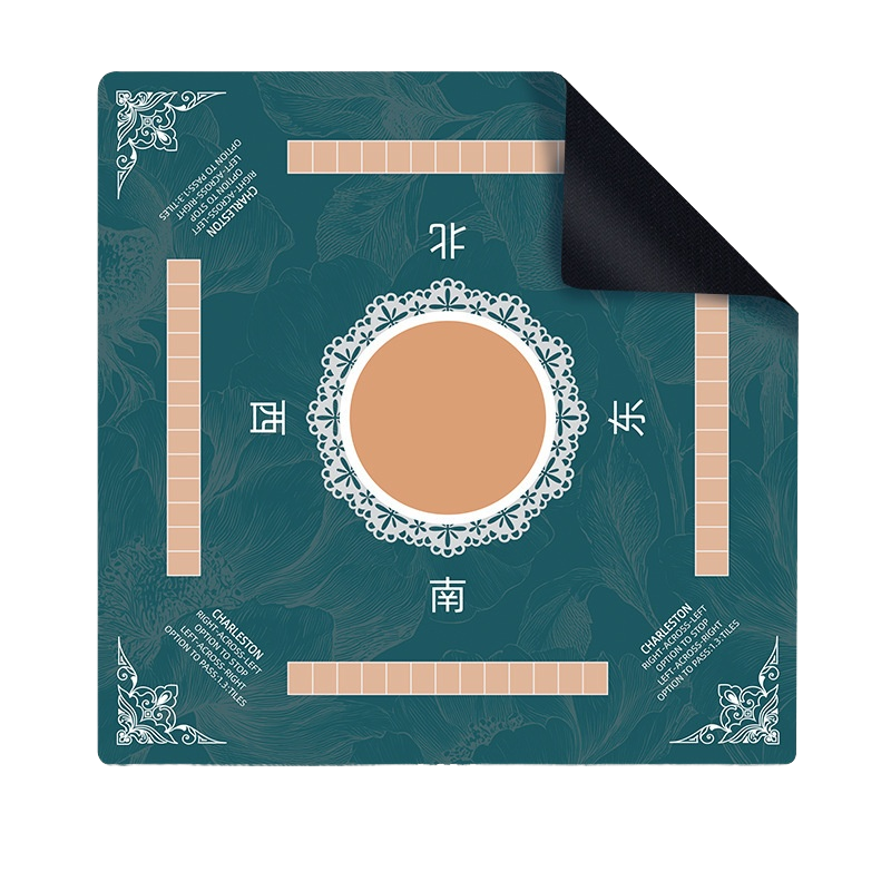 Mahjong Table Mat, 31.5 x 31.5 Inch (80 x 80 cm) Natural Rubber, Non-Slip, Foldable, with Carry Bag, view 3