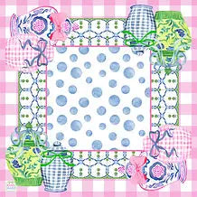Mahjong Mat, Neoprene, Non-Slip, Waterproof, Foldable, Chinoiserie Lantern Print, view 11