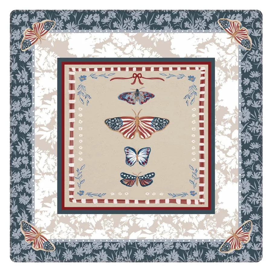 Mahjong Table Mat, 31.5 Inch Rubber, Non-Slip, Waterproof, Vintage Peony and Pomegranate, view 6