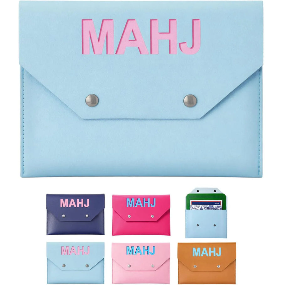Mahjong Card Holder with Magnetic Closure, Portable Rule Card Storage Case and Protective Pouch, view 11