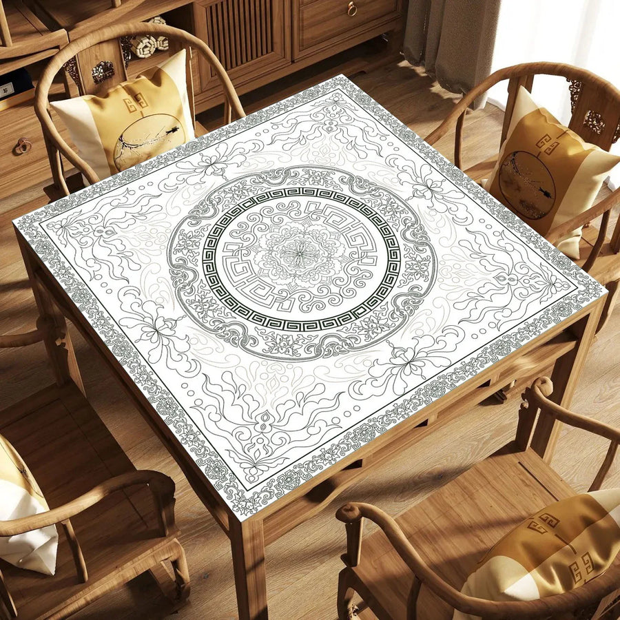 Mahjong Table Mat for 4 Players, Modern Neoprene, Non-Slip, Silent, view 6