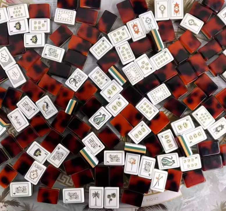 American Mahjong Tile Set, 160 Pieces, Acrylic Tiles with Crane Design, view 11