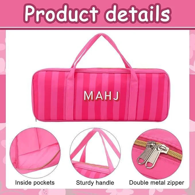 Mahjong Travel Bag, Polyester Large Capacity Multi-Functional Portable Handbag, view 4