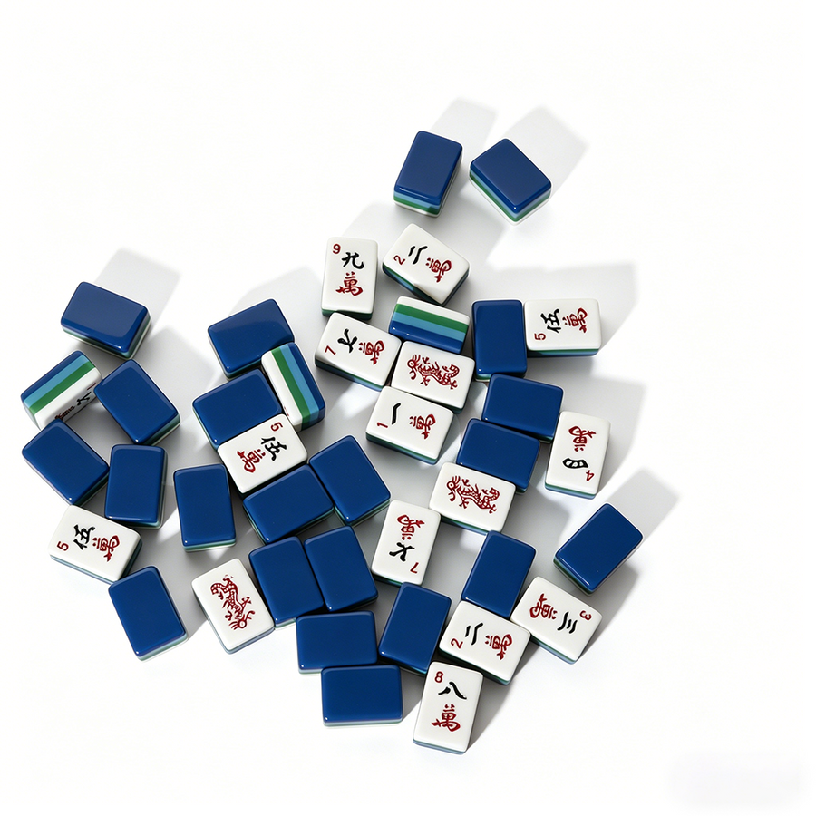 American Mahjong Tile Set, 4 Layer American Standard Tiles, Blue, view 6