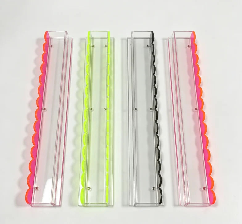 Mahjong Racks, Set of 4, Magnetic Clear Acrylic Tile Racks, Classic Style, view 3