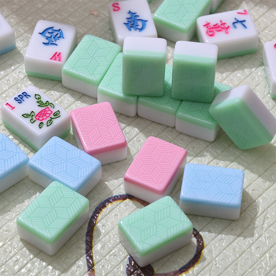 American Mahjong Tiles, Mini Size Acrylic Tile Set, Multi Color