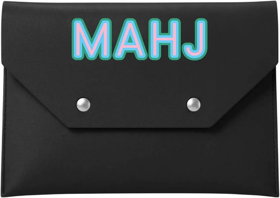 Mahjong Card Holder with Magnetic Closure, Portable Rule Card Storage Case and Protective Pouch, view 7