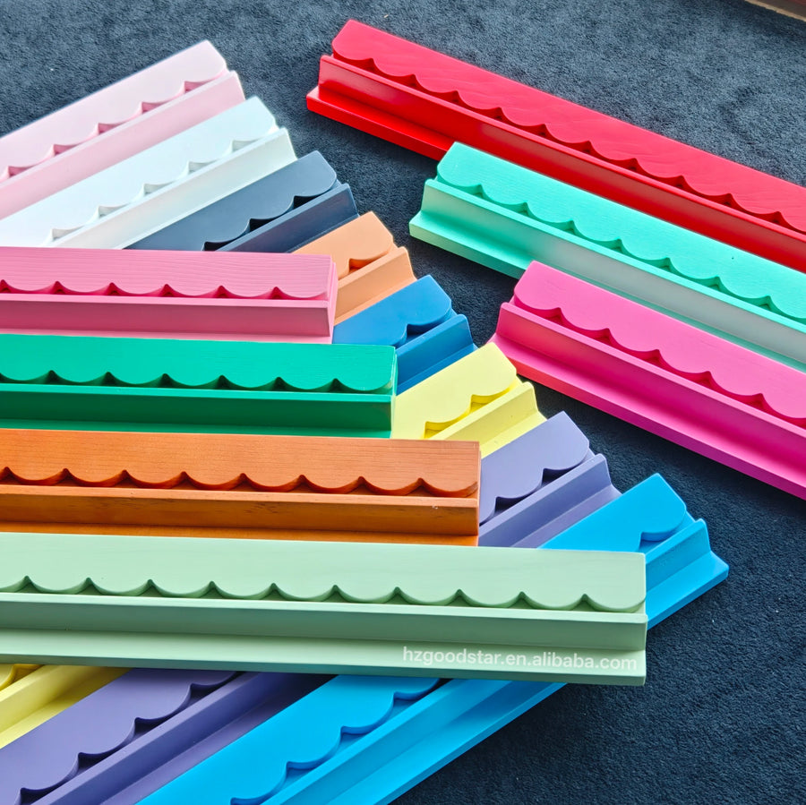 American Mahjong Racks with Built-In Magnetic Tile Pushers, 20 Inch Wood, Rainbow Color, view 2