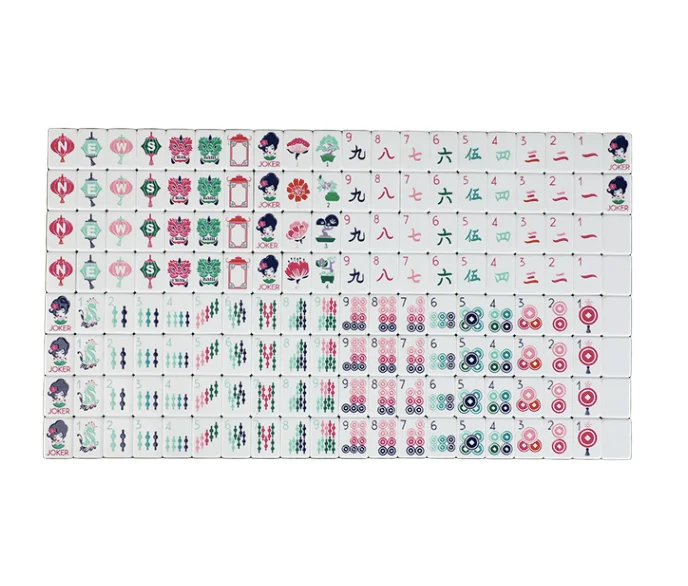 American Mahjong Set, 4 Layer Acrylic Tiles, Dark Green, for Family Gatherings, view 2