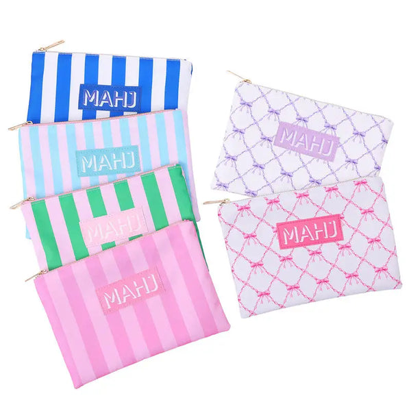 Mahjong Tote Bag with Zipper, Foldable Waterproof Nylon, Portable Storage Pouch
