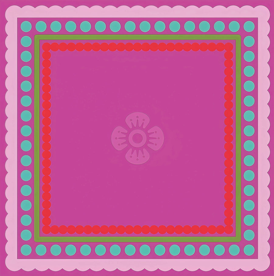 Mahjong Mat for American Mahjong Sets, Neoprene, Rose Floral Pattern