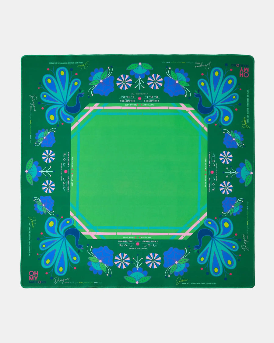 American Mahjong Mat for 4 Players, 33 Inch Natural Neoprene, Portable, Modern Design