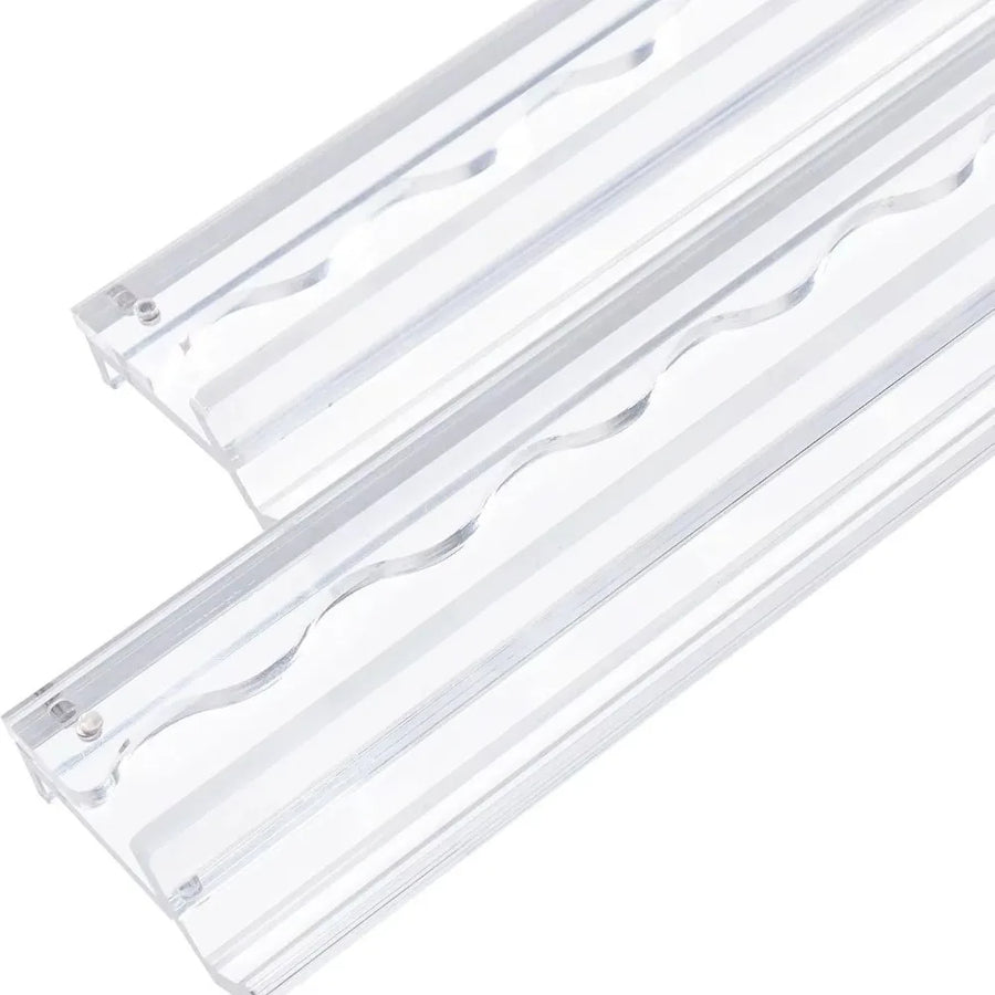 Mahjong Racks with Magnetic Pushers, 20 Inch Modern Scalloped Acrylic