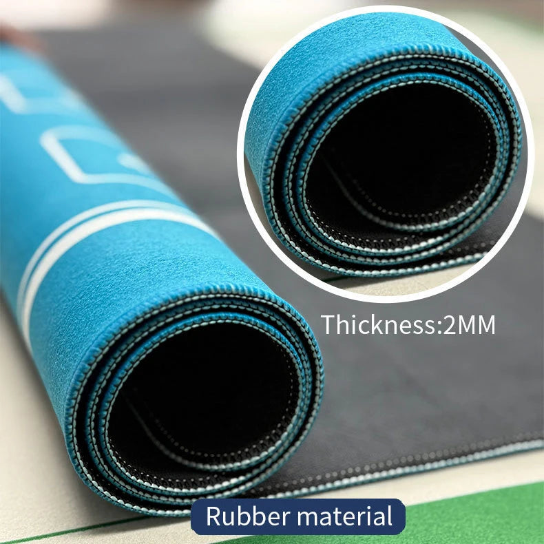 American Mahjong Mat, 31.5 x 31.5 Inch (80 cm) Rubber, Non-Slip, Stain Resistant, Blue Phoenix, view 4