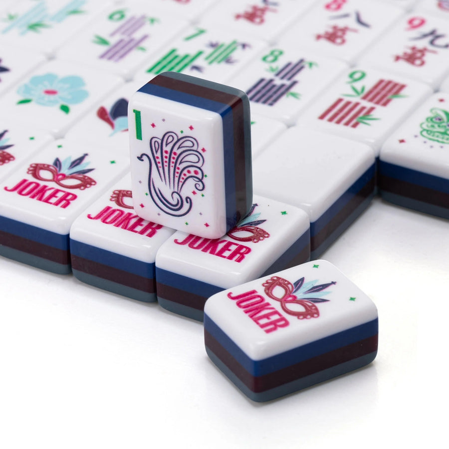 American Mahjong Set, Carved 4 Layer Acrylic Tiles for Indoor Games, view 2