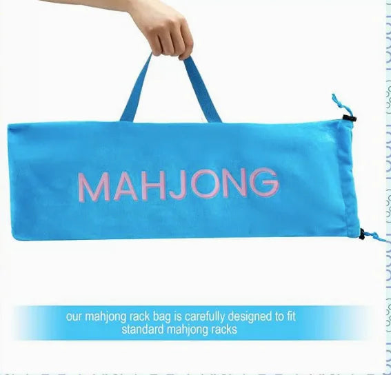 American Mahjong Set Storage Bag, Double-Sided Fleece Drawstring Tote, Large Capacity, view 4
