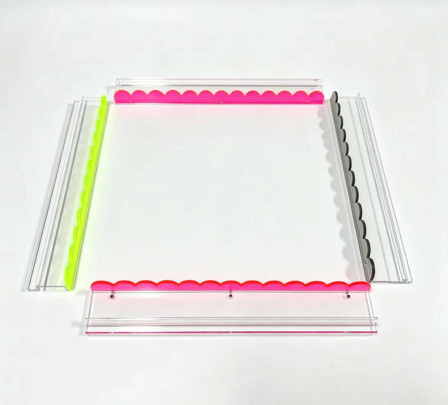 Mahjong Racks, Set of 4, Magnetic Clear Acrylic Tile Racks, Classic Style, view 5