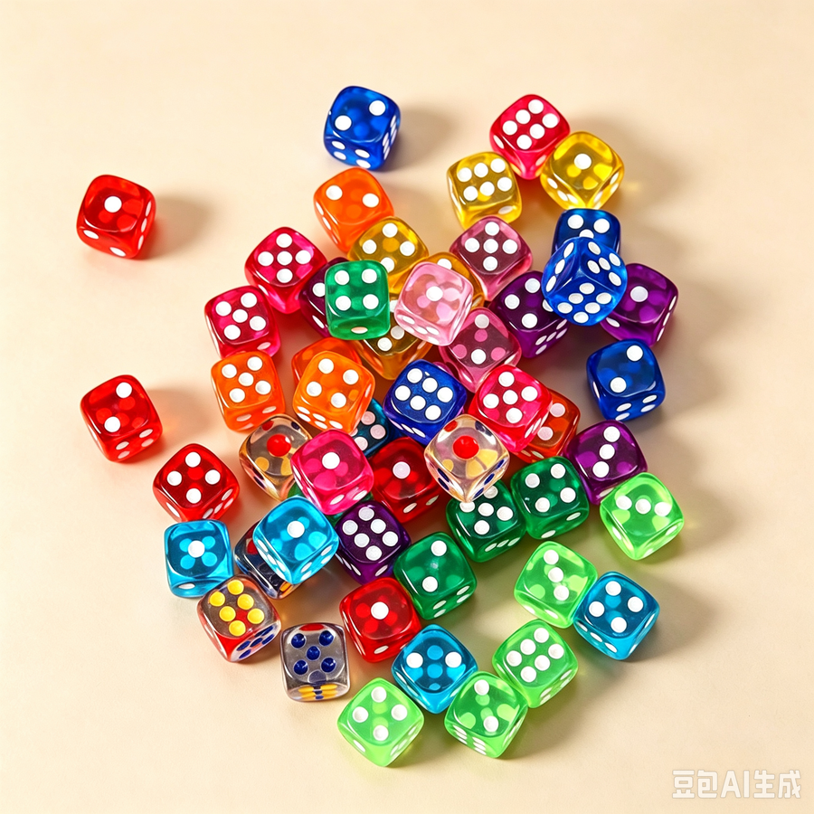 Mahjong Dice, 16mm, 100 Pieces per Set, Multiple Colors for Board Games, view 4