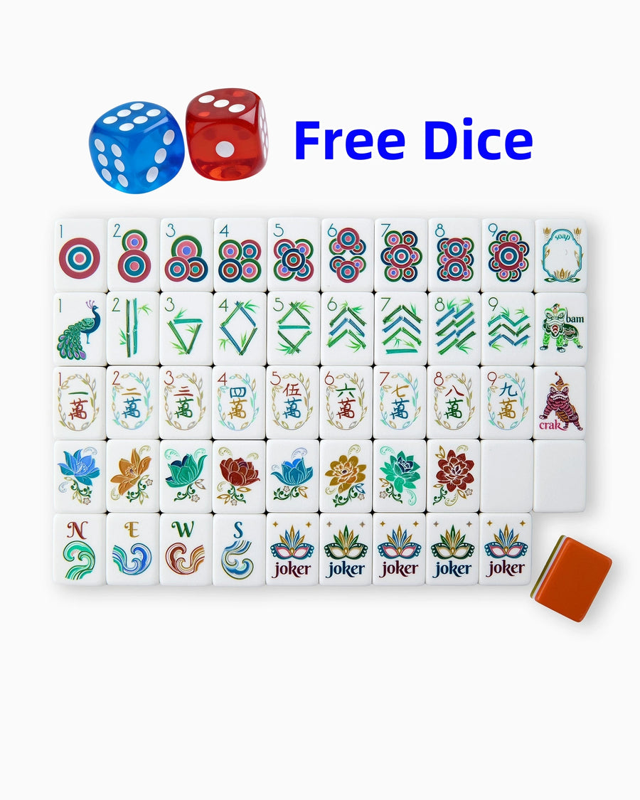American Mahjong Tiles, 160 Piece Travel Set, 4 Layer Engraved, Portable