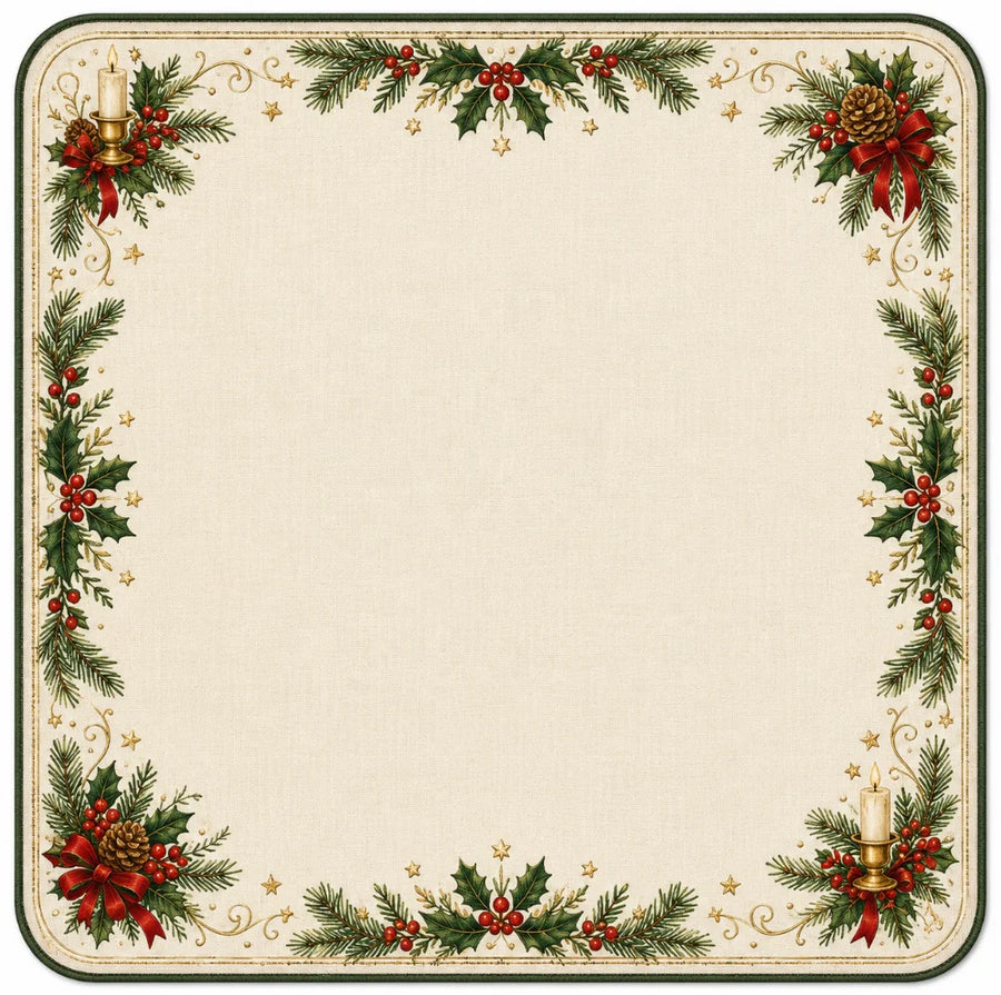 American Mahjong Mat, Christmas Neoprene Table Mat, Multiple Patterns, view 2