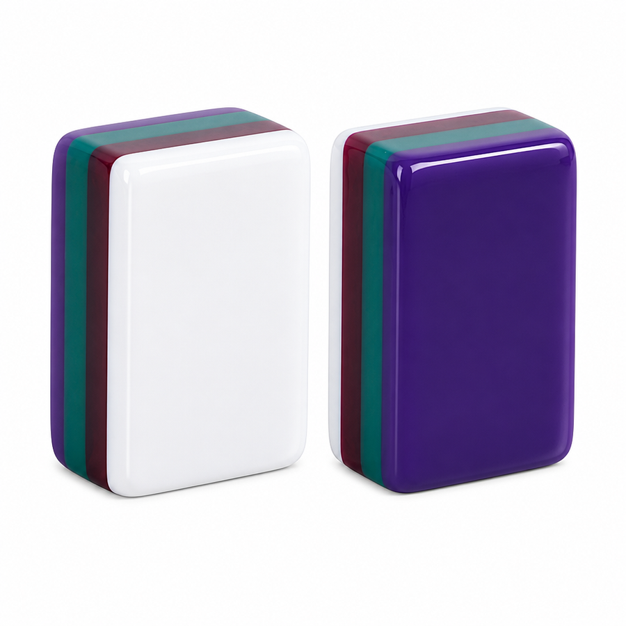 American Mahjong Set, 160 Acrylic Mah Jongg Tiles, 4 Layer, Purple, view 4