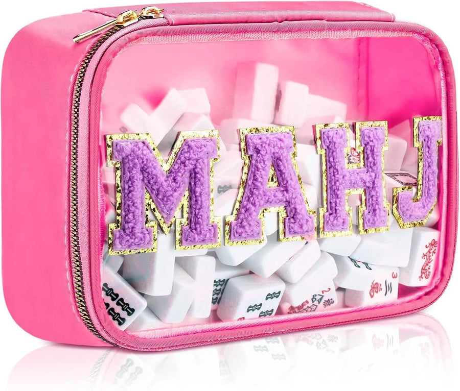 Mahjong Storage Bag with Embroidered Letters, PVC and Nylon, Foldable, Waterproof, view 6
