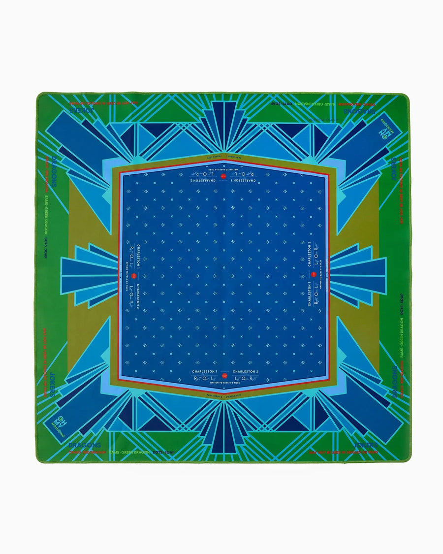 Mahjong Mat for American Mahjong Sets, Neoprene, Rose Floral Pattern