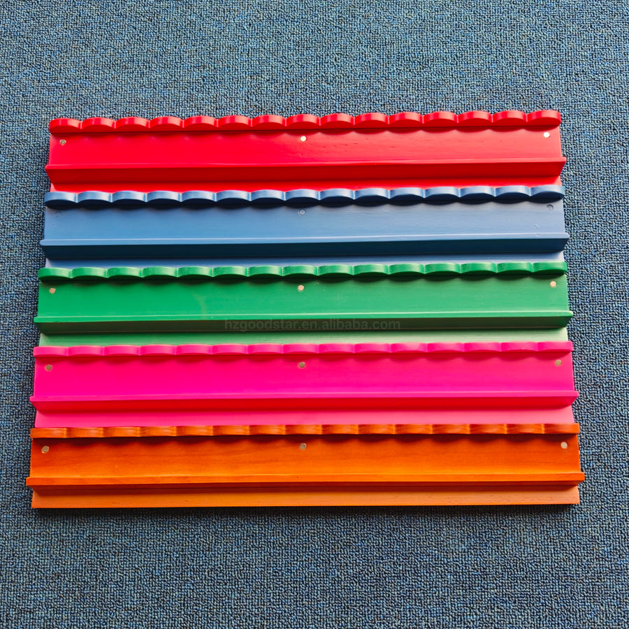 American Mahjong Racks with Pushers, 20 Inch Magnetic Wood Tile Rack Set, view 2