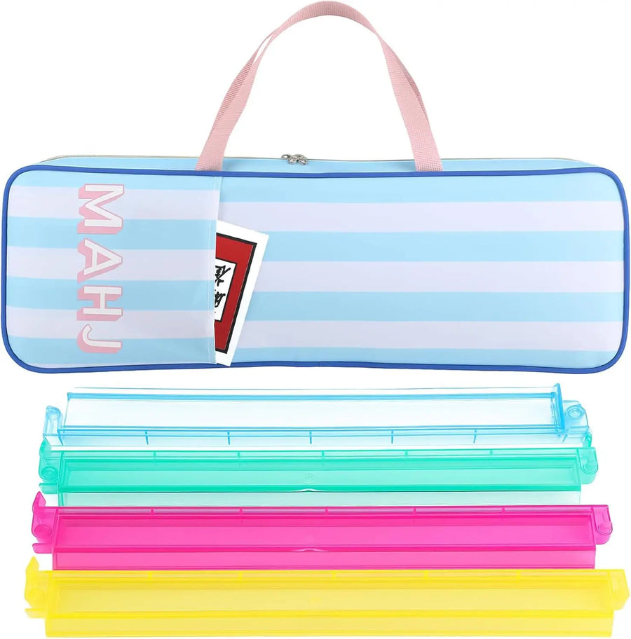 Mahjong Storage Bag, Canvas Tote, Portable Multi-Functional Travel and Makeup Carrying Case, view 10