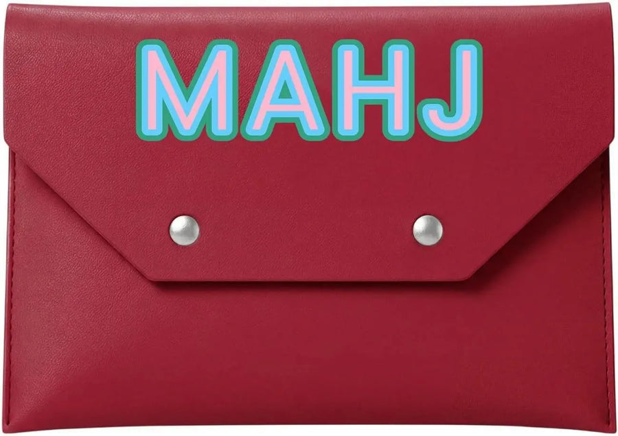 Mahjong Card Holder, PU Leather Rule Card Case with Magnetic Closure, Portable Protective Pouch, view 8
