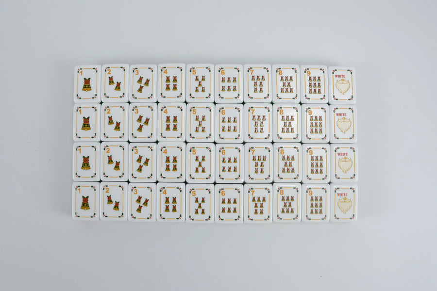 American Mahjong Set, Christmas Acrylic Tiles with 10 Jokers and Dice, view 4
