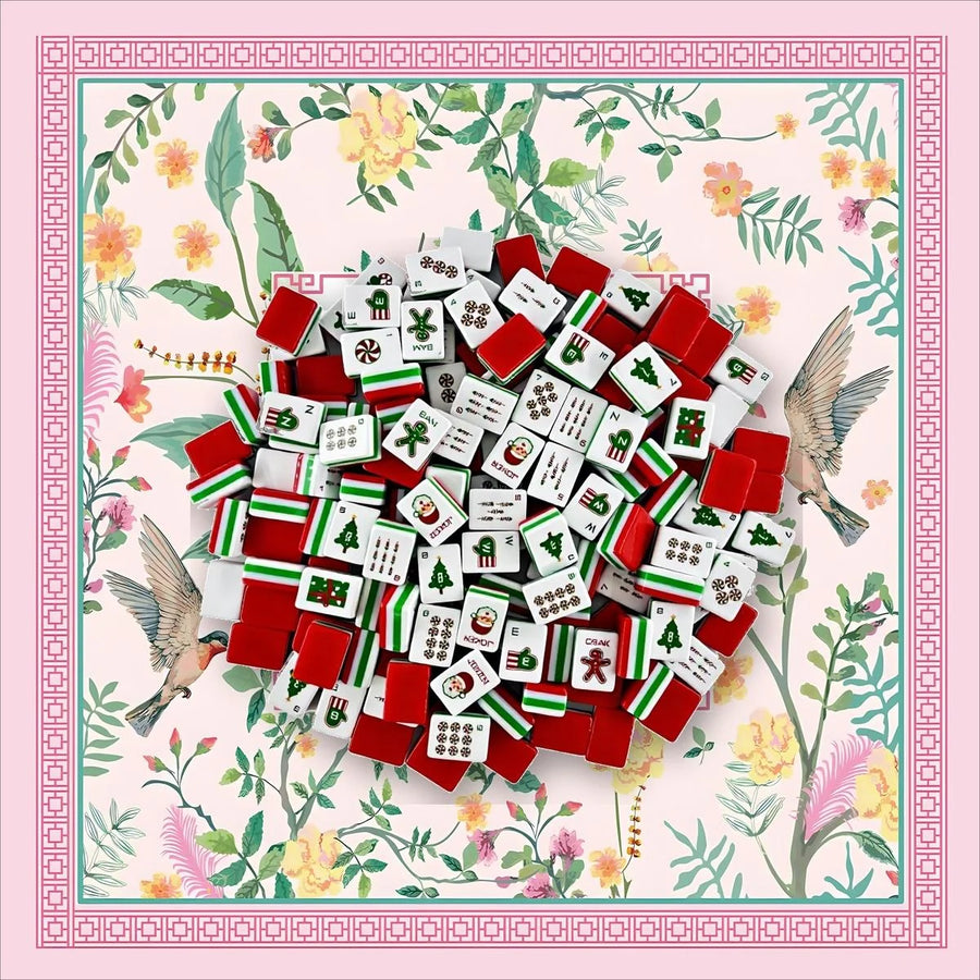 Mahjong Tiles, 160 Pieces, 30 x 23 x 13 mm Acrylic, Christmas Gingerbread Man, Santa and Tree, view 10