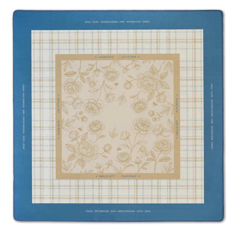 Mahjong Mat with Storage Bag, 33 Inch Neoprene, 3 mm, Stitched Edge, Waterproof, Off-White Honey