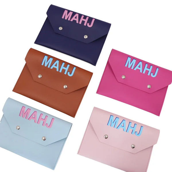 Mahjong Card Holder Clutch, Protective Cover Case Pouch for Mahjong Cards