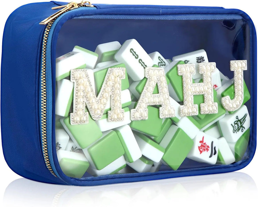 Mahjong Storage Bag with Embroidered Letters, PVC and Nylon, Foldable, Waterproof, view 3