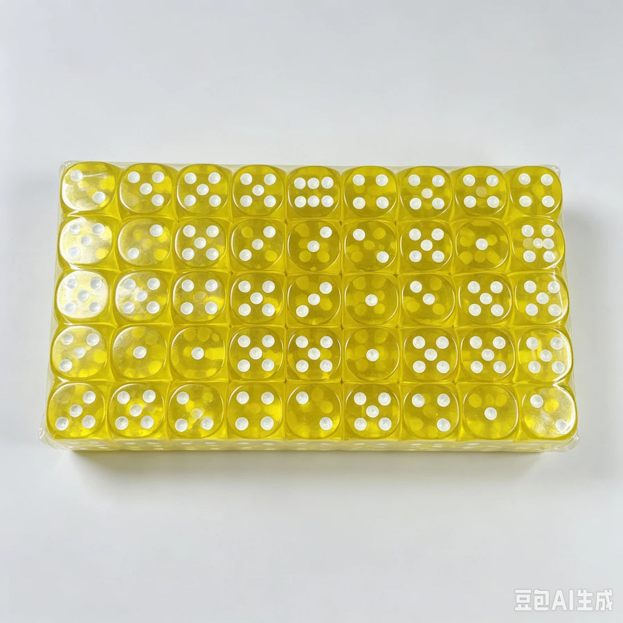 Mahjong Dice, 16mm, 100 Pieces per Set, Multiple Colors for Board Games