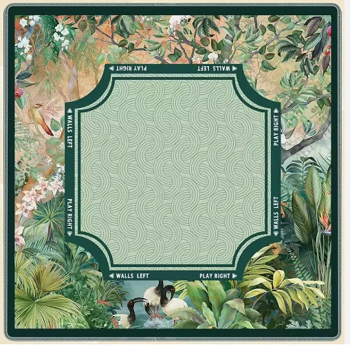 American Mahjong Mat, Foldable Waterproof Rubber Tablecloth, Portable, Pink and Gold, view 10