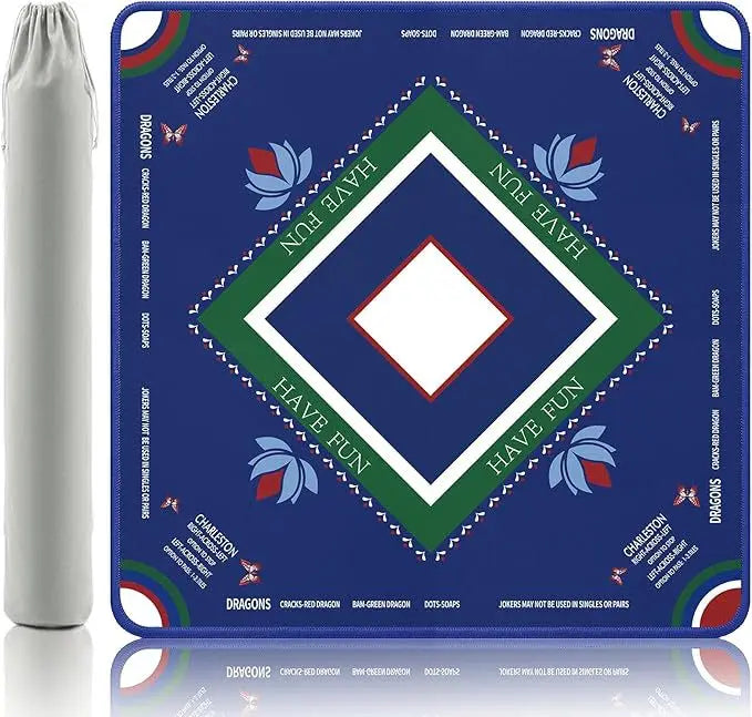 Mahjong Mat, Rubber Anti-Slip Noise Reduction Foldable Waterproof Mat with Plush Mat Bag, view 8