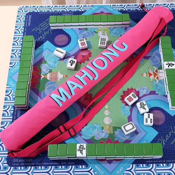 Mahjong Storage Handbag, Polyester Canvas Large Capacity Multi-Functional Travel Bag