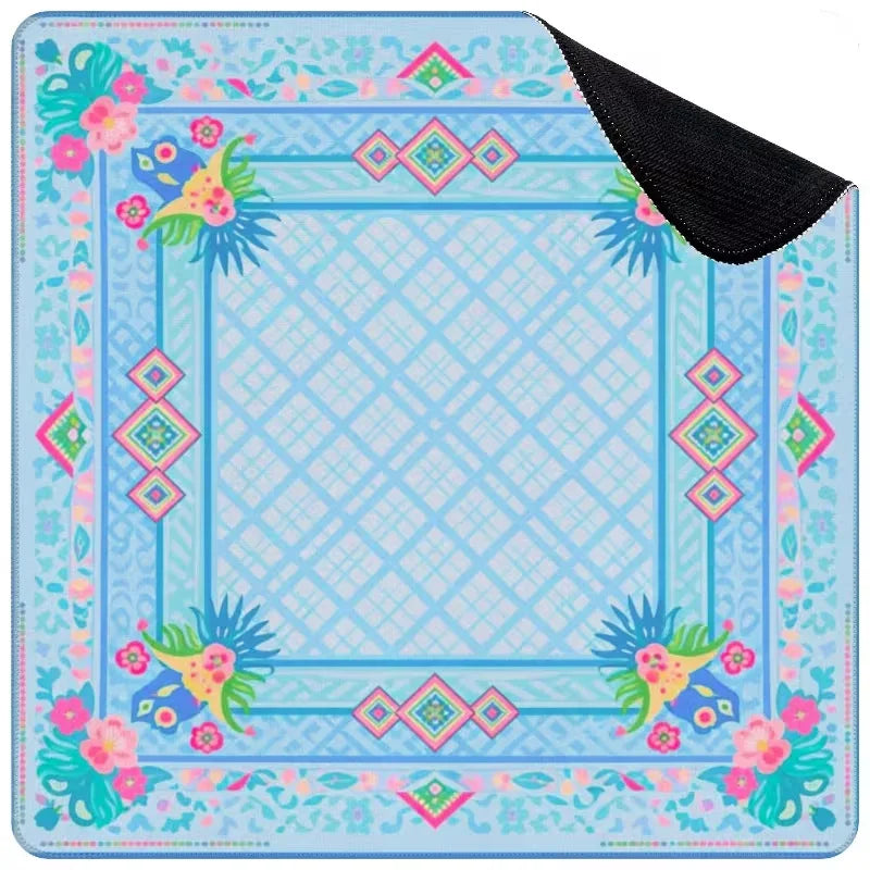 American Mahjong Table Mat, 31.5 x 31.5 Inch Heavy Duty Rubber, Quiet Game Pad