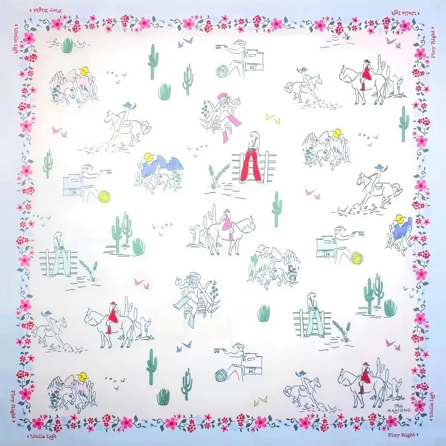 Mahjong Mat for American Mahjong Sets, Neoprene, Rose Floral Pattern