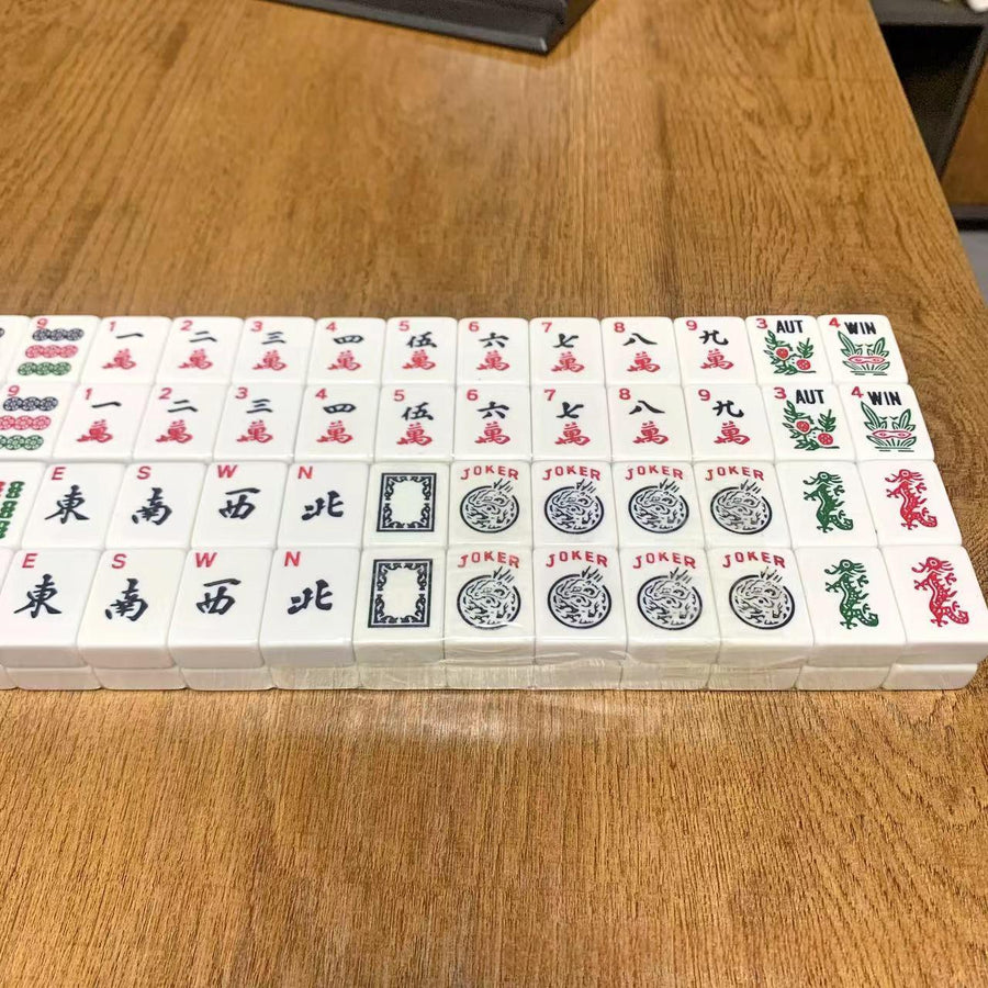 American Mahjong Set, 166 Melamine Tiles, Portable PVC Color Box, view 2