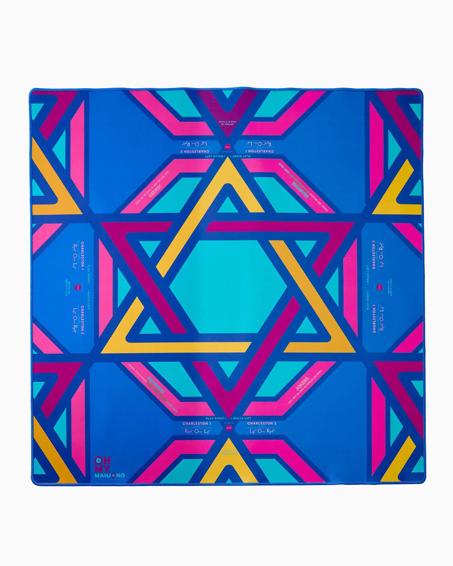 Mahjong Mat for American Mahjong Sets, Neoprene, Rose Floral Pattern