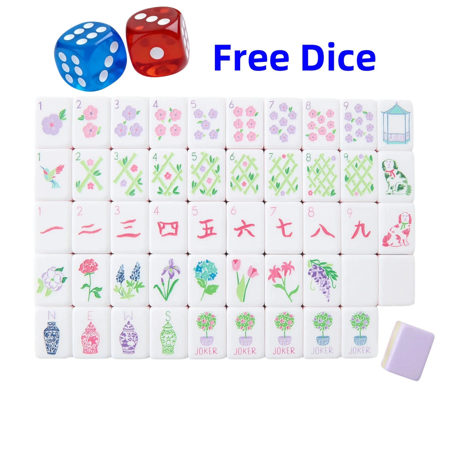 American Mahjong Tiles, 160 Piece Travel Set, 4 Layer Engraved, Portable