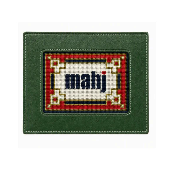 Self-Finishing Needlepoint Mahjong Card Sleeve, PU Leather, Multiple Colors, view 9