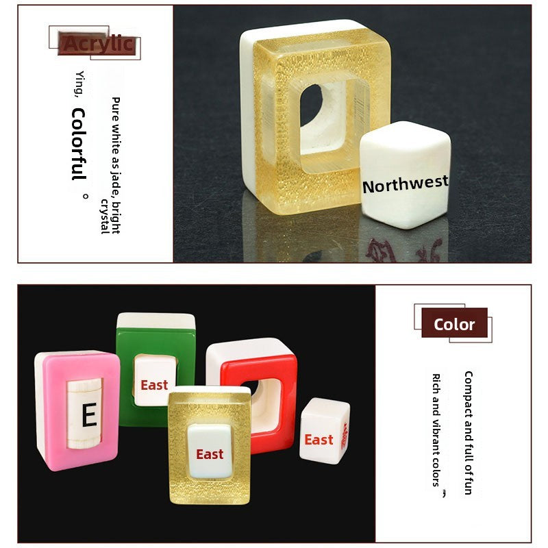 Mahjong Wind Direction Indicator, 47mm Standing Acrylic Card, view 2