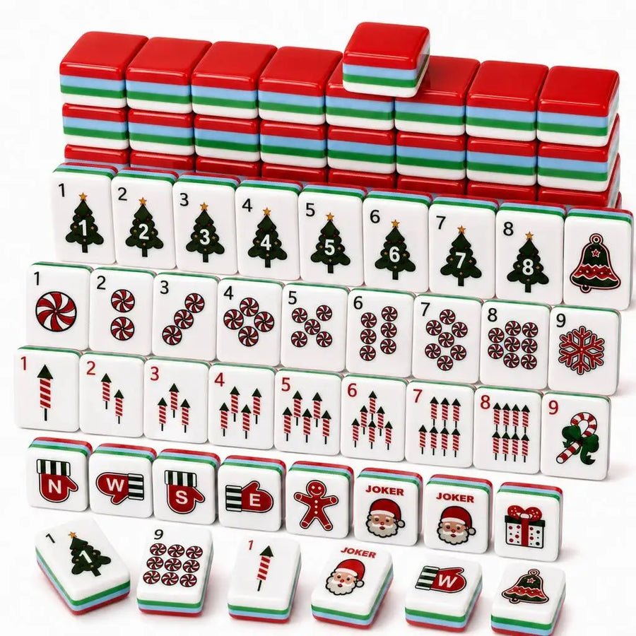 American Mahjong Travel Set, 160 Engraved Tiles, 4 Layer Acrylic, 1.24 x 0.90 x 0.63 Inch, view 3