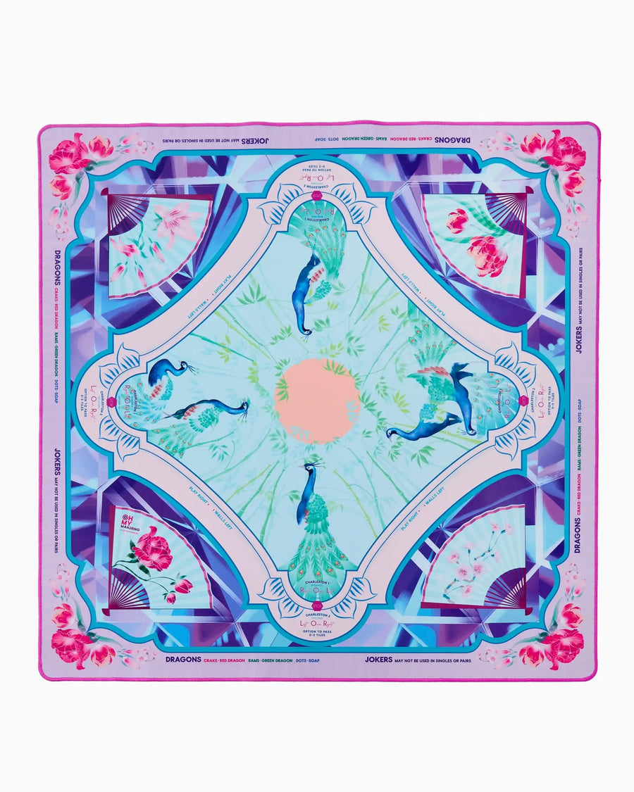 American Mahjong Mat for 4 Players, 33 Inch Natural Neoprene, Portable, Modern Design