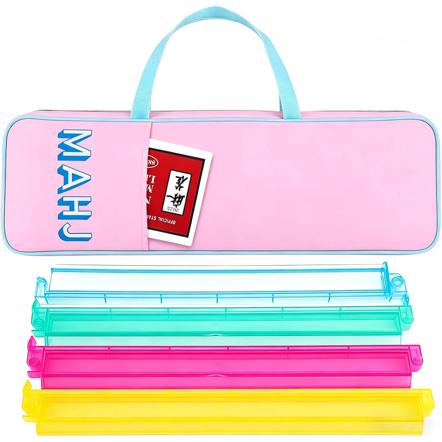 Mahjong Storage Bag, Canvas Tote, Portable Multi-Functional Travel and Makeup Carrying Case